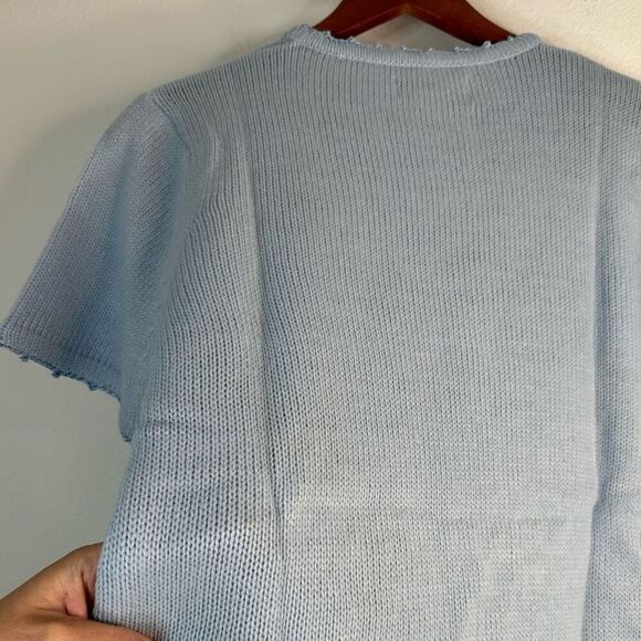 Vintage Haband Floral Embroidered Knit Sweater CottageCore GrannyCore Coquette - Picture 6 of 9